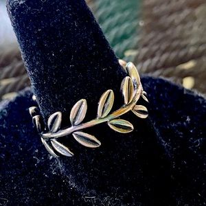 Pandora Laurel Leaf Vine Ring, ALE 925 Sterling Silver, size 7.25